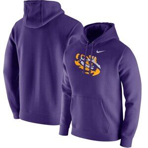 Nike Purple LSU Tigers Logo Club Fleece Hoodie NWT Large